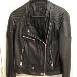 Zara faux leather motorcycle jacket
